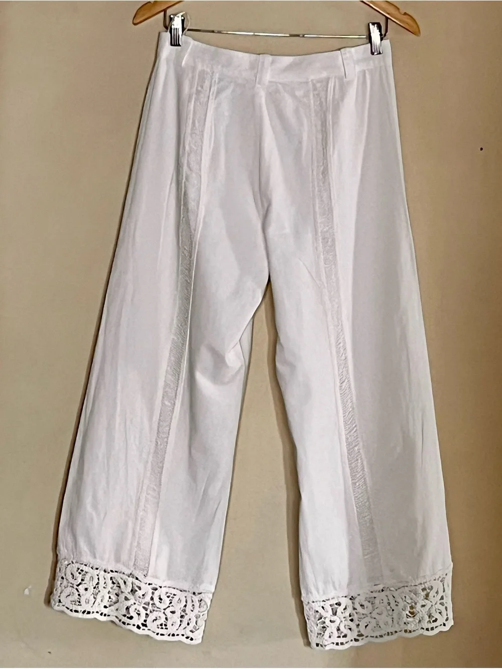 ZARA Crochet Hem Cropped Pants